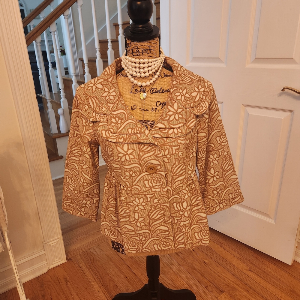 Elevenses Beige Floral Blazer